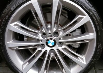 Photo of a repaired diamond cut alloy wheel